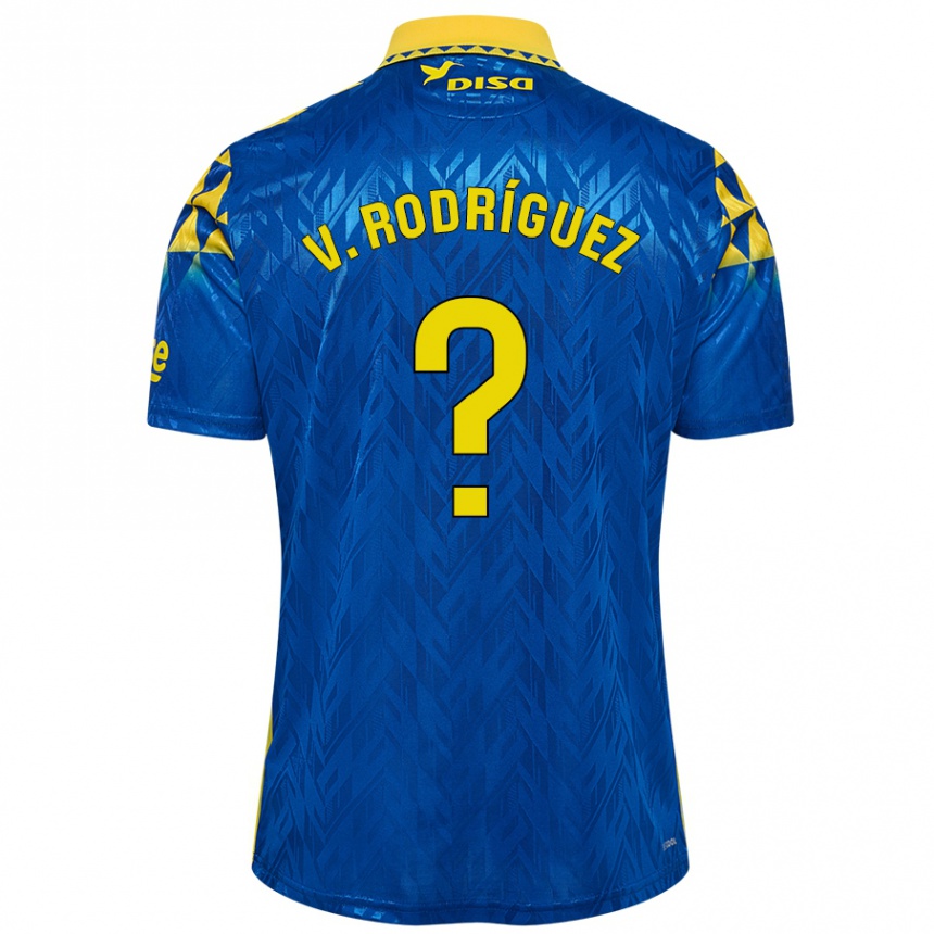 Niño Fútbol Camiseta Carlos Vicente Rodríguez #0 Azul Amarillo 2ª Equipación 2024/25 México