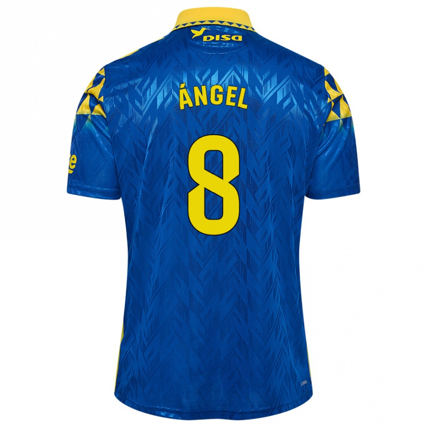 Niño Fútbol Camiseta José Ángel #8 Azul Amarillo 2ª Equipación 2024/25 México