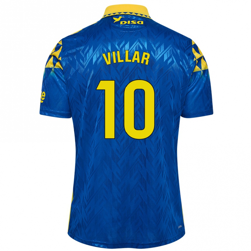 Niño Fútbol Camiseta Andy Villar #10 Azul Amarillo 2ª Equipación 2024/25 México