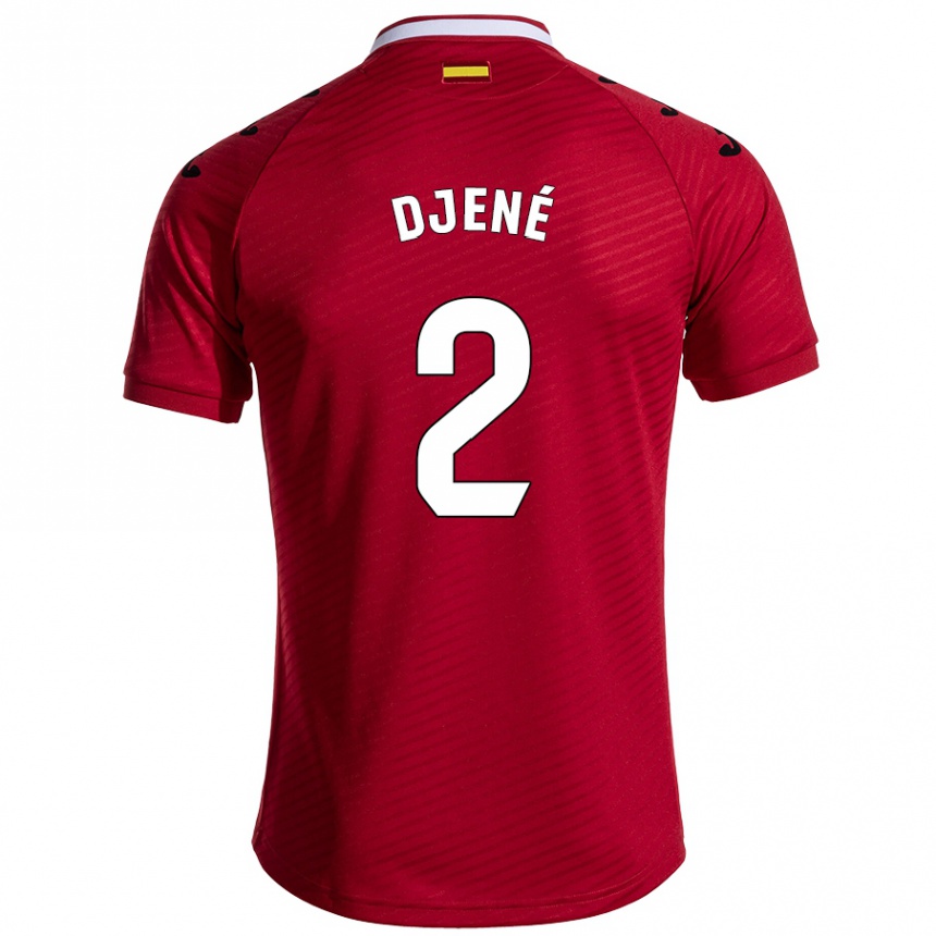 Niño Fútbol Camiseta Djené #2 Rojo Oscuro 2ª Equipación 2024/25 México