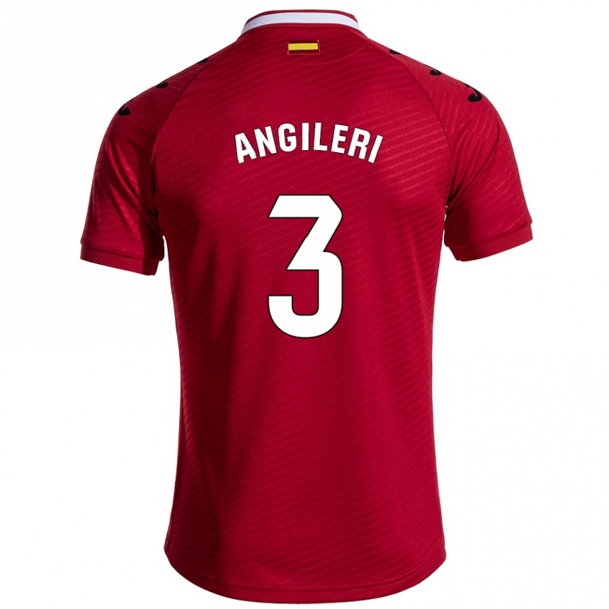 Niño Fútbol Camiseta Fabrizio Angileri #3 Rojo Oscuro 2ª Equipación 2024/25 México