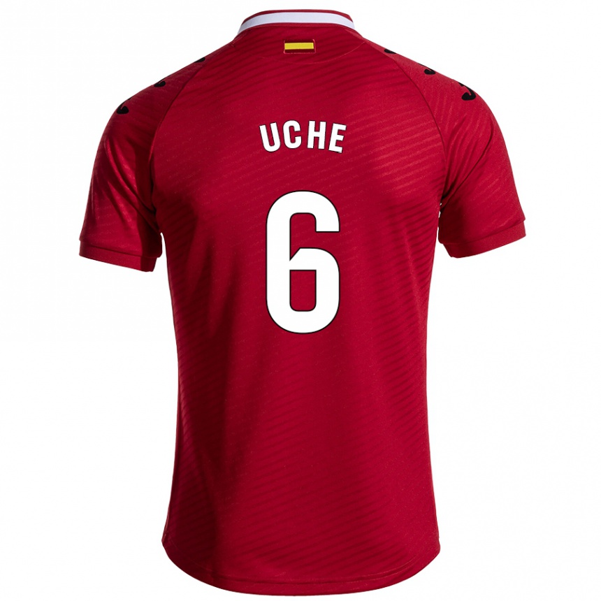 Niño Fútbol Camiseta Chrisantus Uche #6 Rojo Oscuro 2ª Equipación 2024/25 México