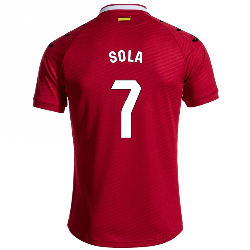 Niño Fútbol Camiseta Álex Sola #7 Rojo Oscuro 2ª Equipación 2024/25 México