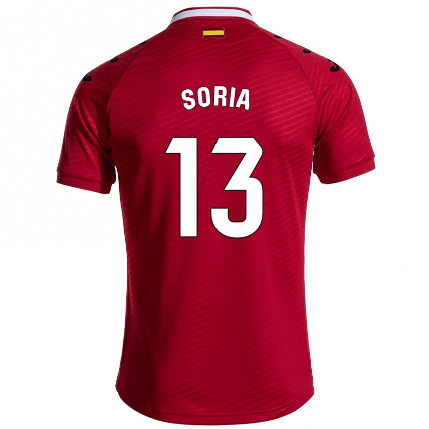 Niño Fútbol Camiseta David Soria #13 Rojo Oscuro 2ª Equipación 2024/25 México