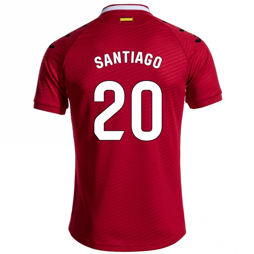 Niño Fútbol Camiseta Yellu Santiago #20 Rojo Oscuro 2ª Equipación 2024/25 México