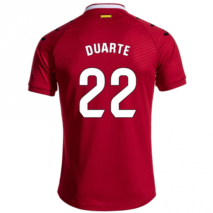 Niño Fútbol Camiseta Domingos Duarte #22 Rojo Oscuro 2ª Equipación 2024/25 México