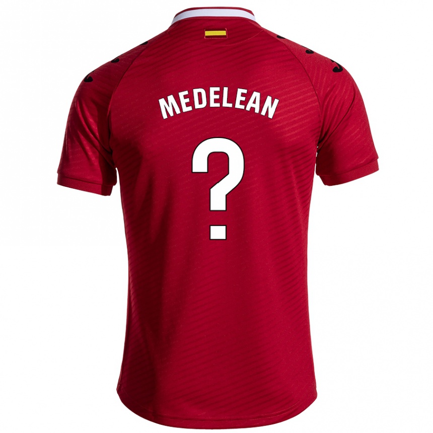 Niño Fútbol Camiseta Valentin Medelean #0 Rojo Oscuro 2ª Equipación 2024/25 México