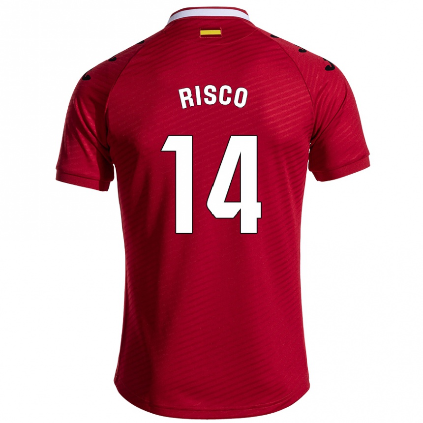 Niño Fútbol Camiseta Alberto Risco #14 Rojo Oscuro 2ª Equipación 2024/25 México