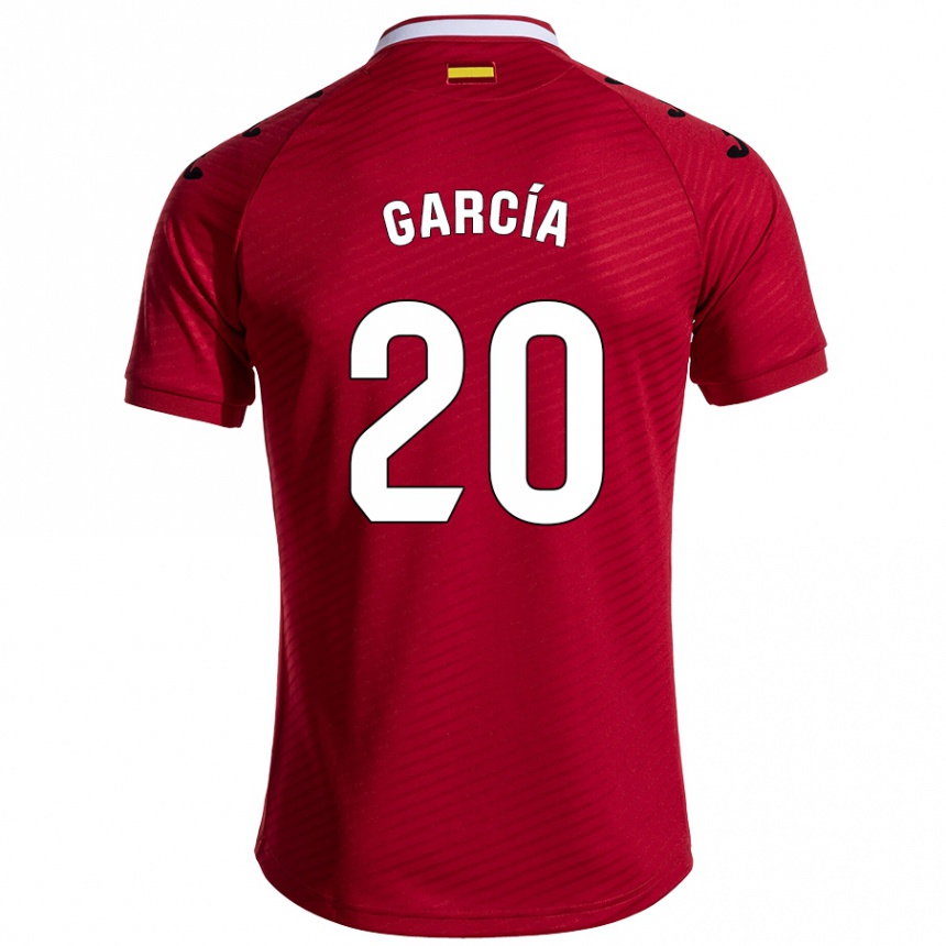 Niño Fútbol Camiseta Álex García #20 Rojo Oscuro 2ª Equipación 2024/25 México