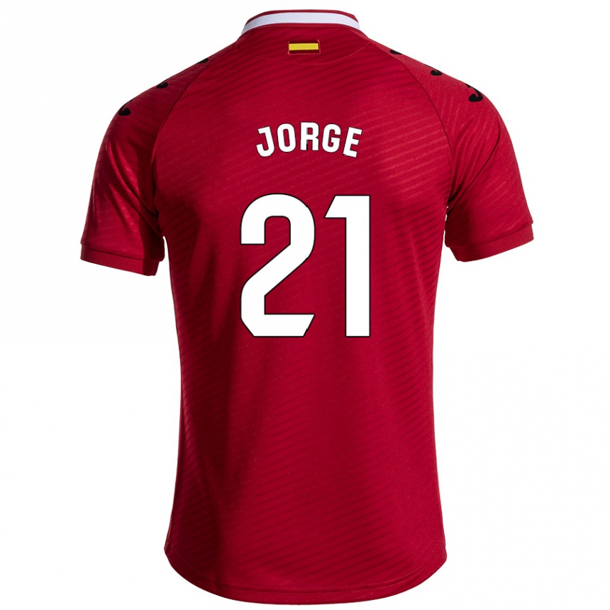 Niño Fútbol Camiseta Jeremy Jorge #21 Rojo Oscuro 2ª Equipación 2024/25 México