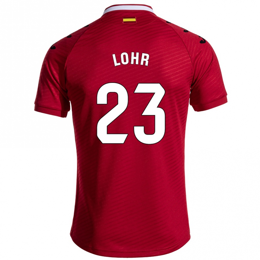 Niño Fútbol Camiseta Luca Lohr #23 Rojo Oscuro 2ª Equipación 2024/25 México