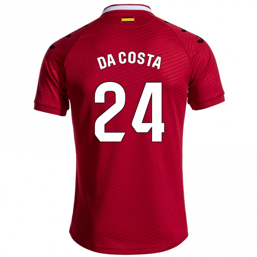 Niño Fútbol Camiseta Coba Da Costa #24 Rojo Oscuro 2ª Equipación 2024/25 México