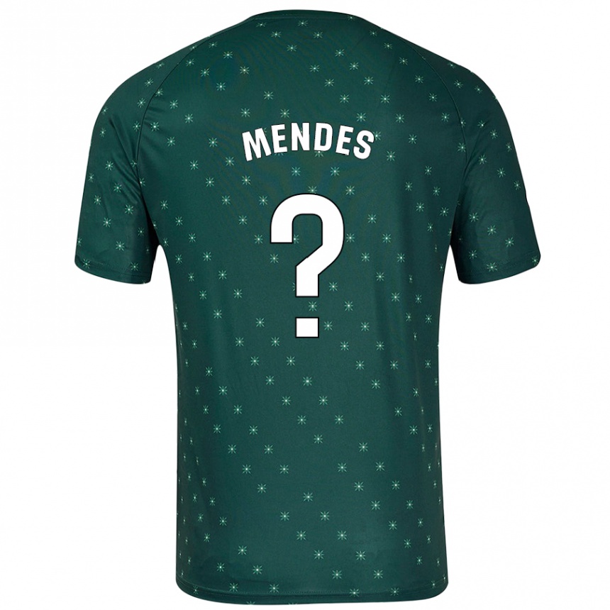 Niño Fútbol Camiseta Houboulang Mendes #0 Verde Oscuro 2ª Equipación 2024/25 México