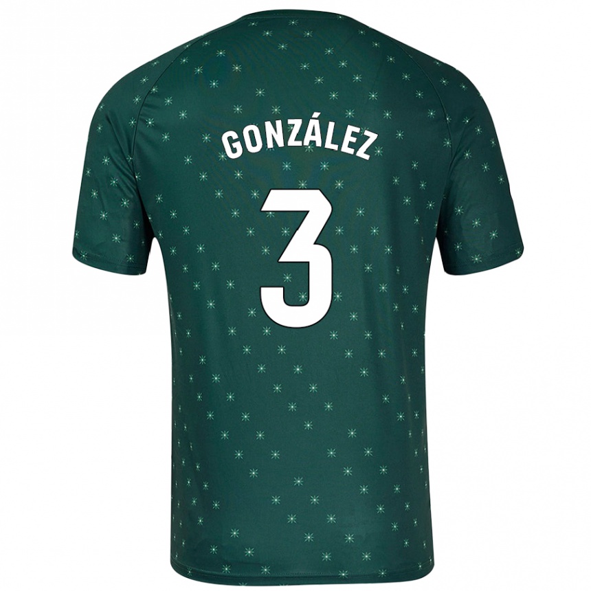 Niño Fútbol Camiseta Edgar González #3 Verde Oscuro 2ª Equipación 2024/25 México