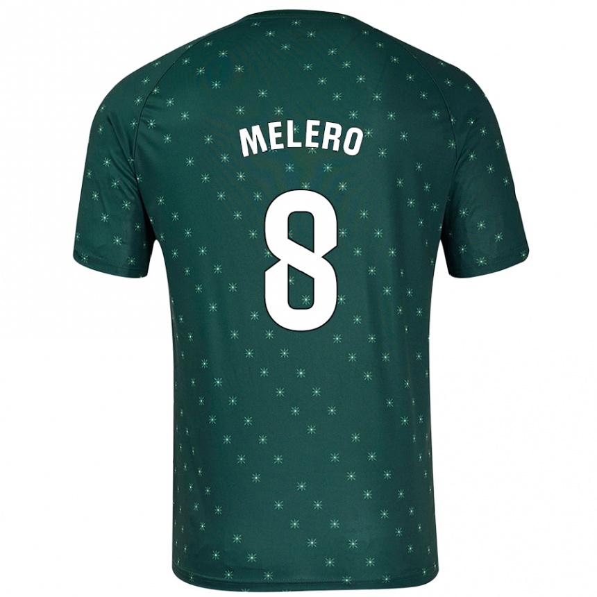 Niño Fútbol Camiseta Gonzalo Melero #8 Verde Oscuro 2ª Equipación 2024/25 México