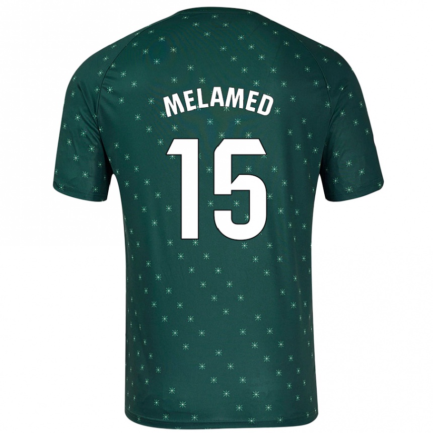 Niño Fútbol Camiseta Nico Melamed #15 Verde Oscuro 2ª Equipación 2024/25 México