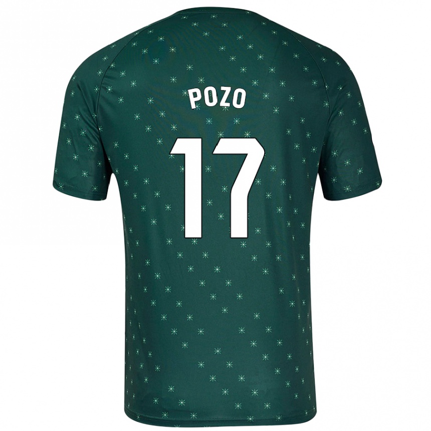 Niño Fútbol Camiseta Álex Pozo #17 Verde Oscuro 2ª Equipación 2024/25 México