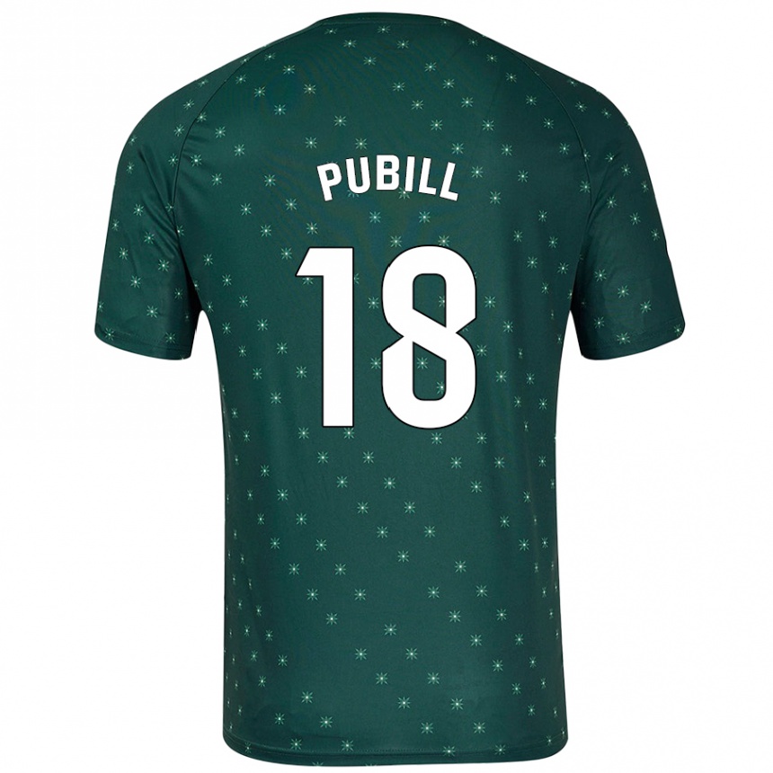 Niño Fútbol Camiseta Marc Pubill #18 Verde Oscuro 2ª Equipación 2024/25 México