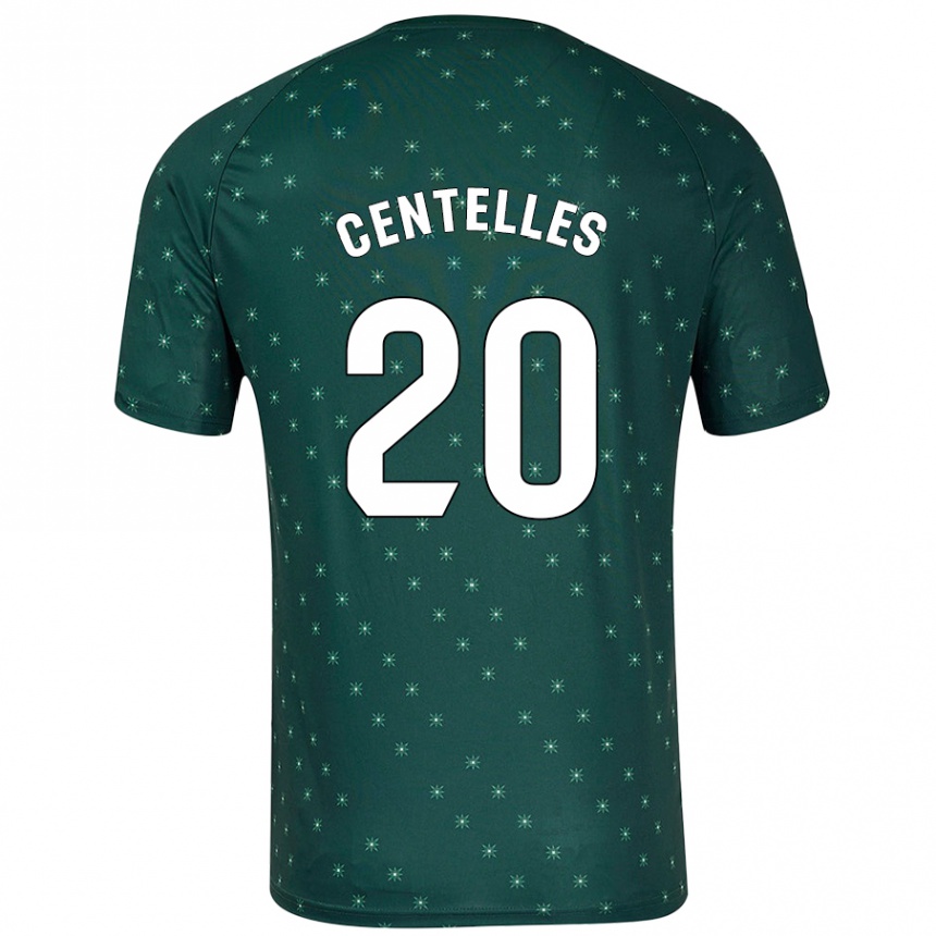 Niño Fútbol Camiseta Álex Centelles #20 Verde Oscuro 2ª Equipación 2024/25 México