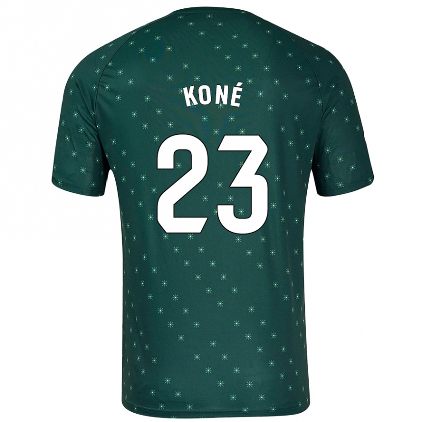 Niño Fútbol Camiseta Ibrahima Koné #23 Verde Oscuro 2ª Equipación 2024/25 México