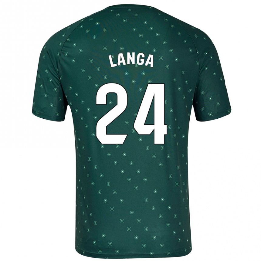 Niño Fútbol Camiseta Bruno Langa #24 Verde Oscuro 2ª Equipación 2024/25 México