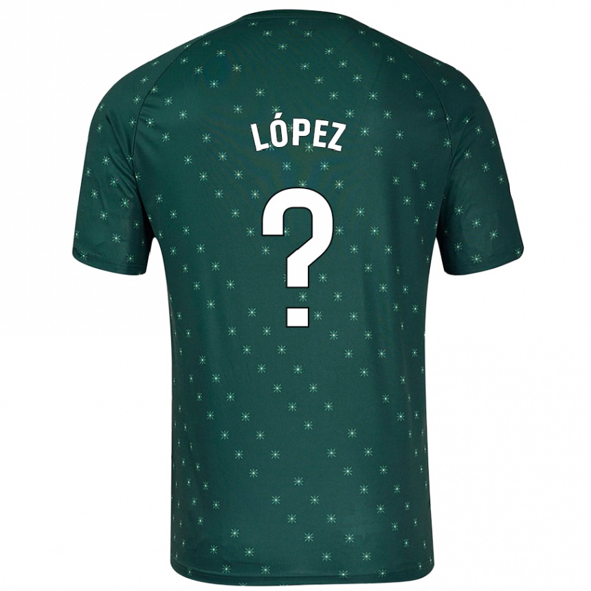 Niño Fútbol Camiseta Jesús López #0 Verde Oscuro 2ª Equipación 2024/25 México