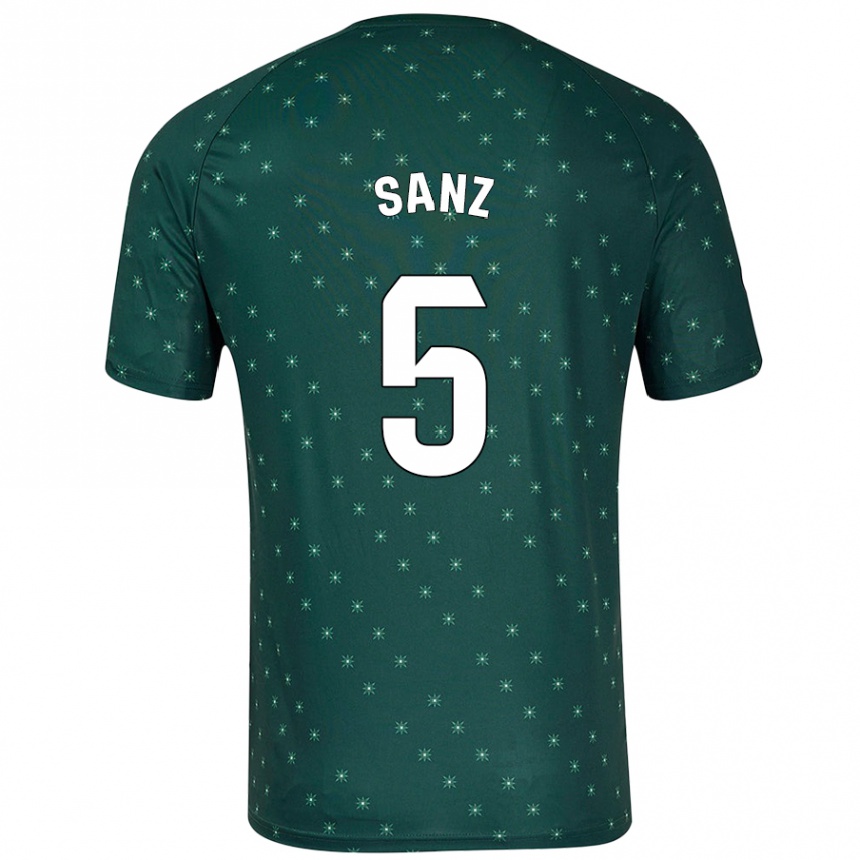 Niño Fútbol Camiseta Paco Sanz #5 Verde Oscuro 2ª Equipación 2024/25 México