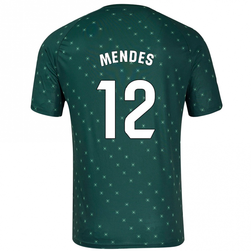 Niño Fútbol Camiseta Alex Mendes #12 Verde Oscuro 2ª Equipación 2024/25 México