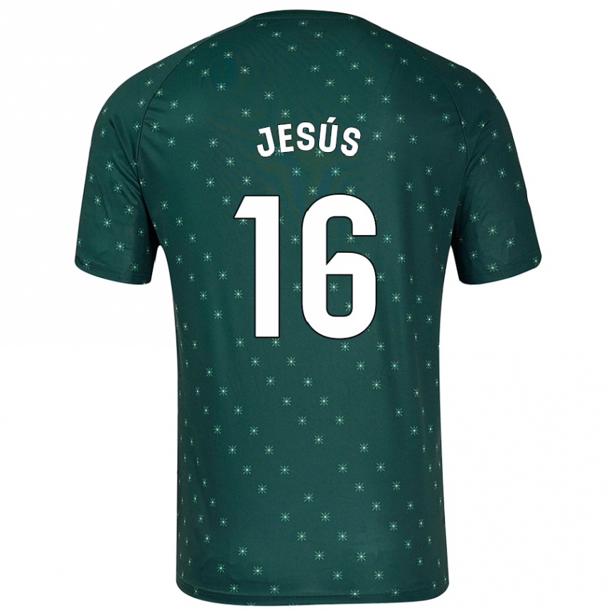 Niño Fútbol Camiseta Antonio Jesús #16 Verde Oscuro 2ª Equipación 2024/25 México