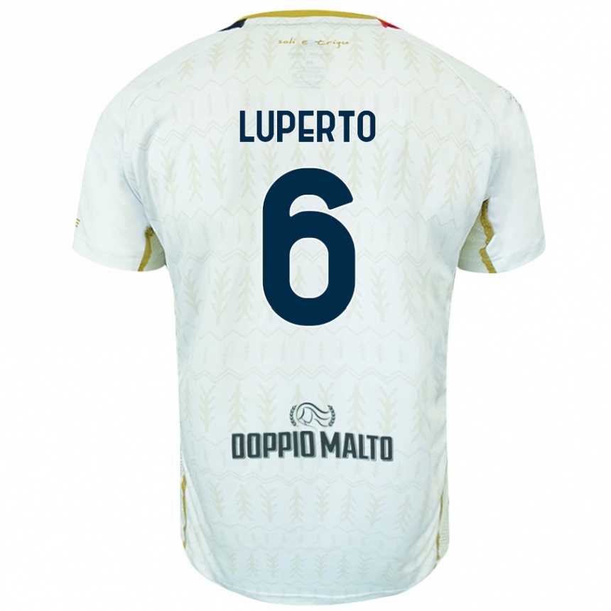 Niño Fútbol Camiseta Sebastiano Luperto #6 Blanco 2ª Equipación 2024/25 México