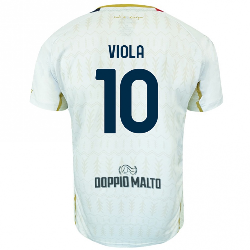 Niño Fútbol Camiseta Nicolas Viola #10 Blanco 2ª Equipación 2024/25 México