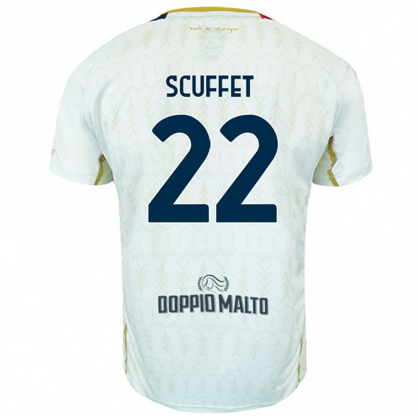 Niño Fútbol Camiseta Simone Scuffet #22 Blanco 2ª Equipación 2024/25 México