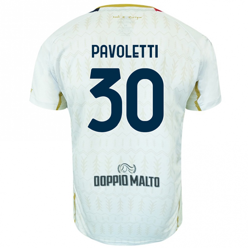 Niño Fútbol Camiseta Leonardo Pavoletti #30 Blanco 2ª Equipación 2024/25 México