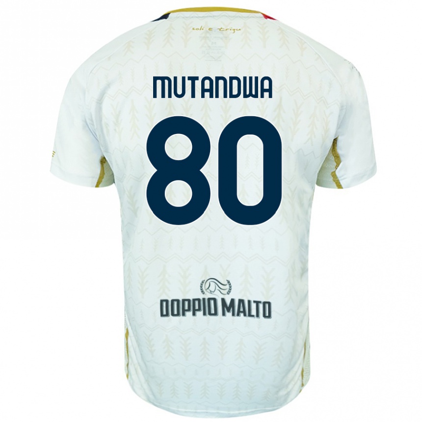 Niño Fútbol Camiseta Kingstone Mutandwa #80 Blanco 2ª Equipación 2024/25 México