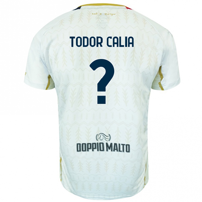 Niño Fútbol Camiseta Francesco Todor Calia #0 Blanco 2ª Equipación 2024/25 México