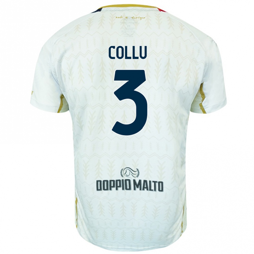 Niño Fútbol Camiseta Davide Collu #3 Blanco 2ª Equipación 2024/25 México