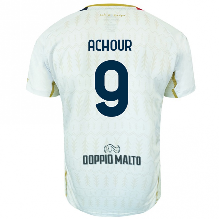 Niño Fútbol Camiseta Sofiane Achour #9 Blanco 2ª Equipación 2024/25 México