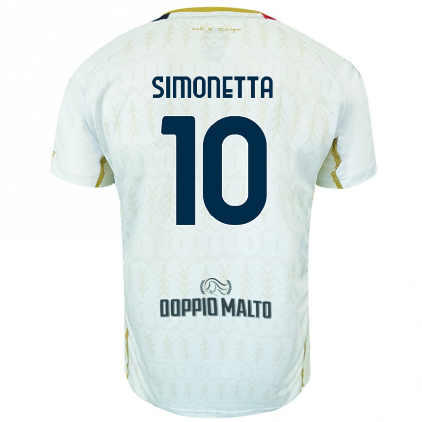 Niño Fútbol Camiseta Jacopo Simonetta #10 Blanco 2ª Equipación 2024/25 México