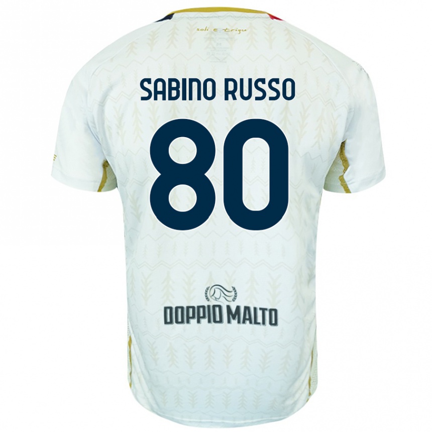 Niño Fútbol Camiseta Alessandro Sabino Russo #80 Blanco 2ª Equipación 2024/25 México