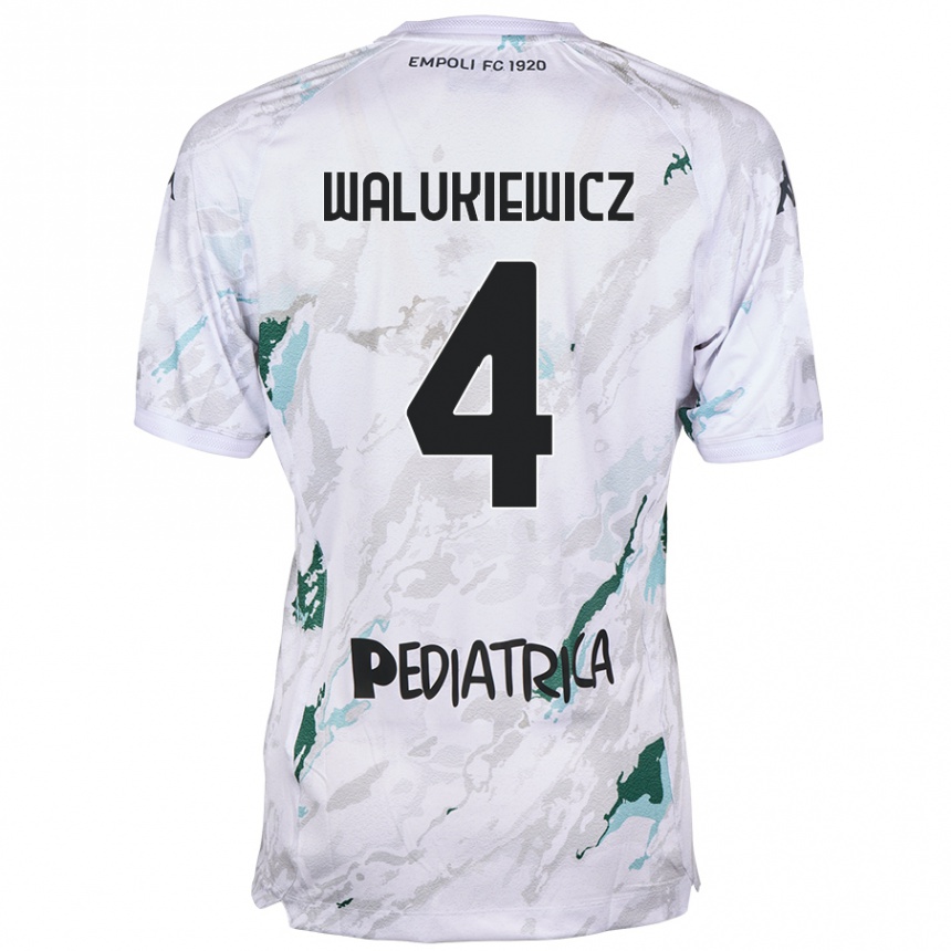 Niño Fútbol Camiseta Sebastian Walukiewicz #4 Gris 2ª Equipación 2024/25 México