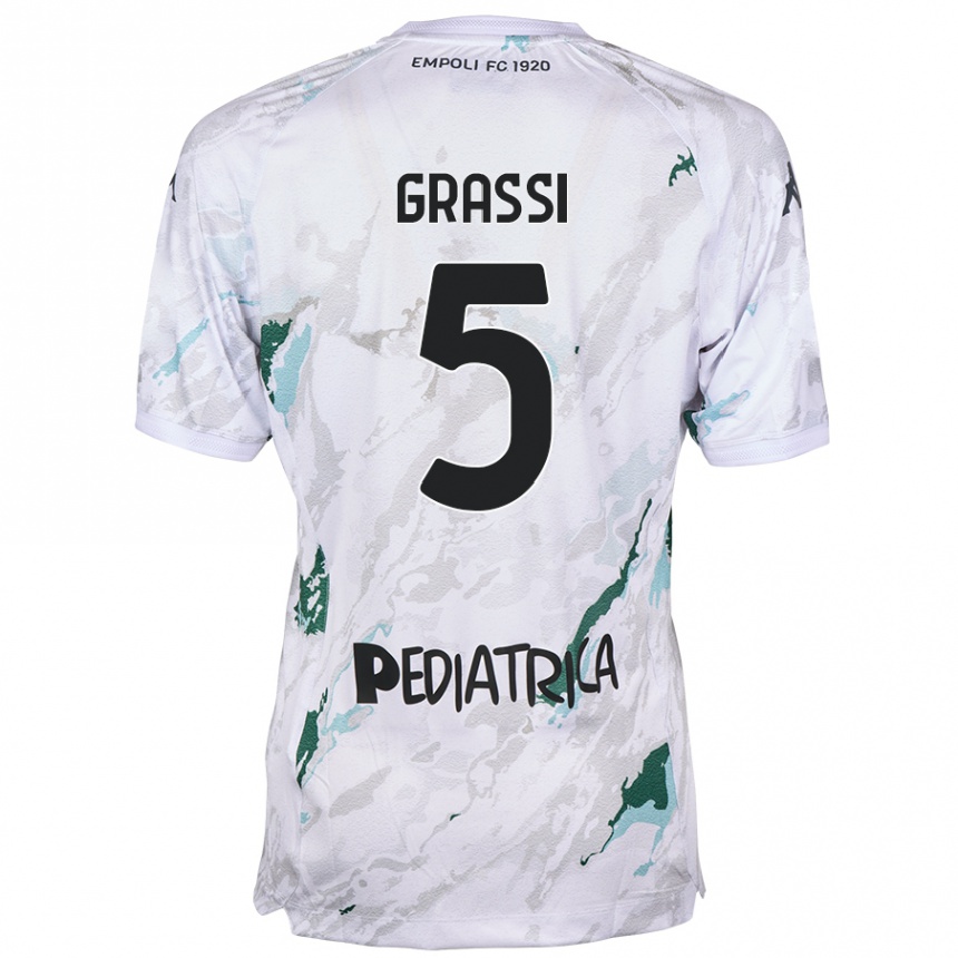 Niño Fútbol Camiseta Alberto Grassi #5 Gris 2ª Equipación 2024/25 México