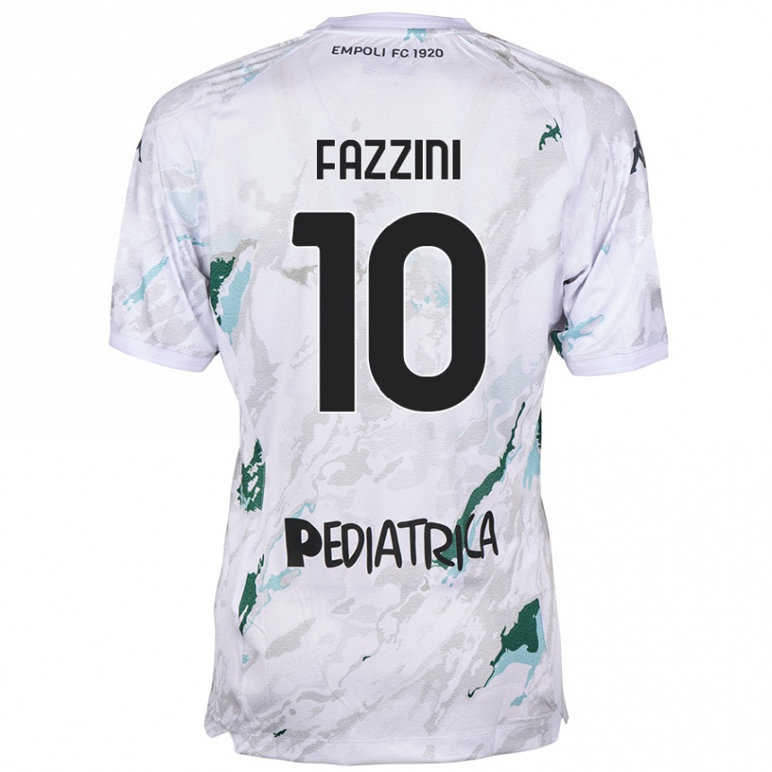 Niño Fútbol Camiseta Jacopo Fazzini #10 Gris 2ª Equipación 2024/25 México