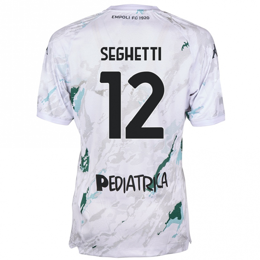 Niño Fútbol Camiseta Jacopo Seghetti #12 Gris 2ª Equipación 2024/25 México