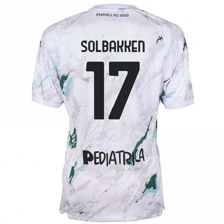 Niño Fútbol Camiseta Ola Solbakken #17 Gris 2ª Equipación 2024/25 México