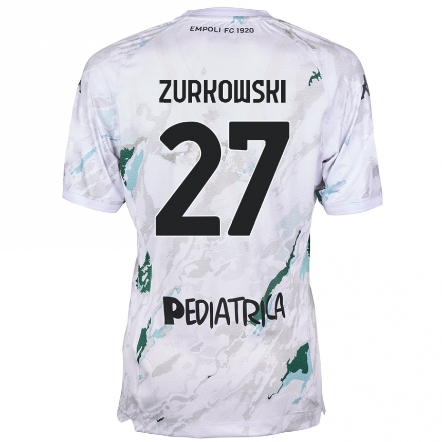 Niño Fútbol Camiseta Szymon Żurkowski #27 Gris 2ª Equipación 2024/25 México