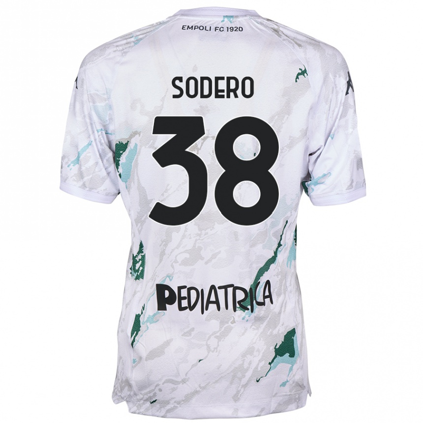 Niño Fútbol Camiseta Andrea Sodero #38 Gris 2ª Equipación 2024/25 México