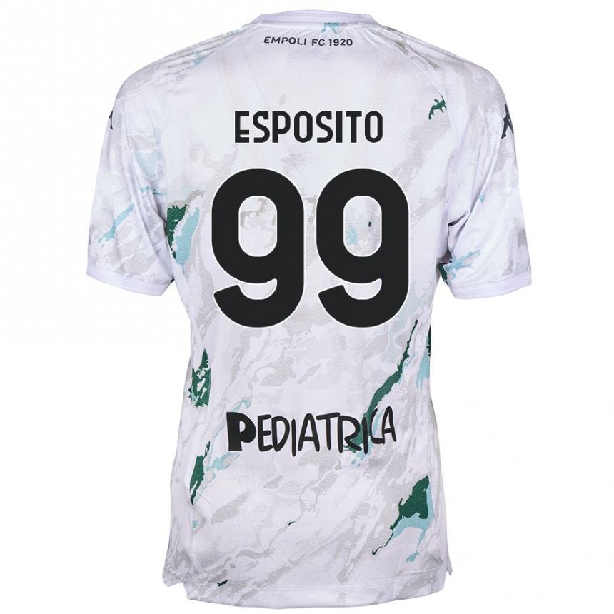 Niño Fútbol Camiseta Sebastiano Esposito #99 Gris 2ª Equipación 2024/25 México