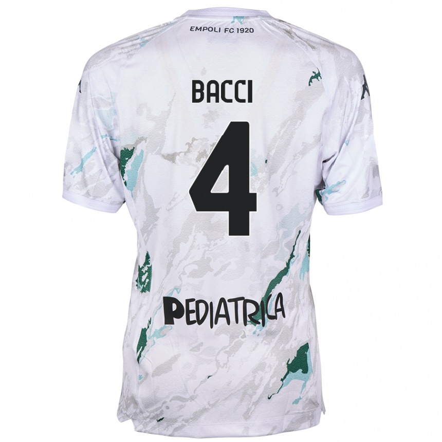 Niño Fútbol Camiseta Jacopo Bacci #4 Gris 2ª Equipación 2024/25 México