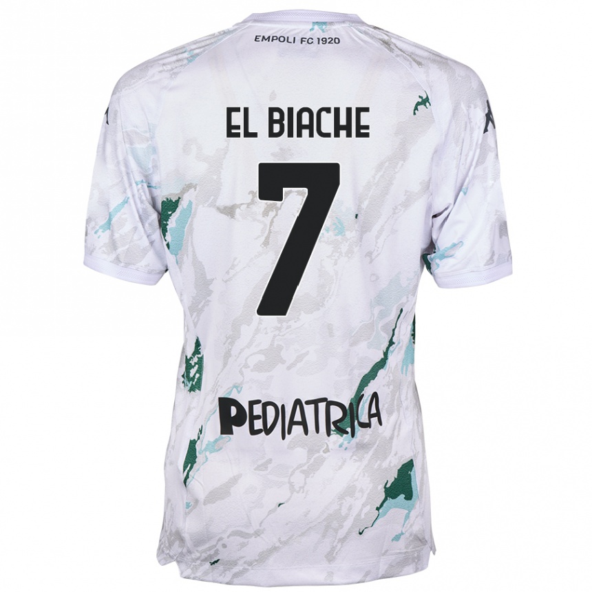 Niño Fútbol Camiseta Noah El Biache #7 Gris 2ª Equipación 2024/25 México