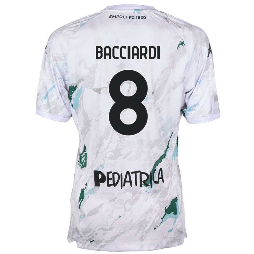 Niño Fútbol Camiseta Andrea Bacciardi #8 Gris 2ª Equipación 2024/25 México